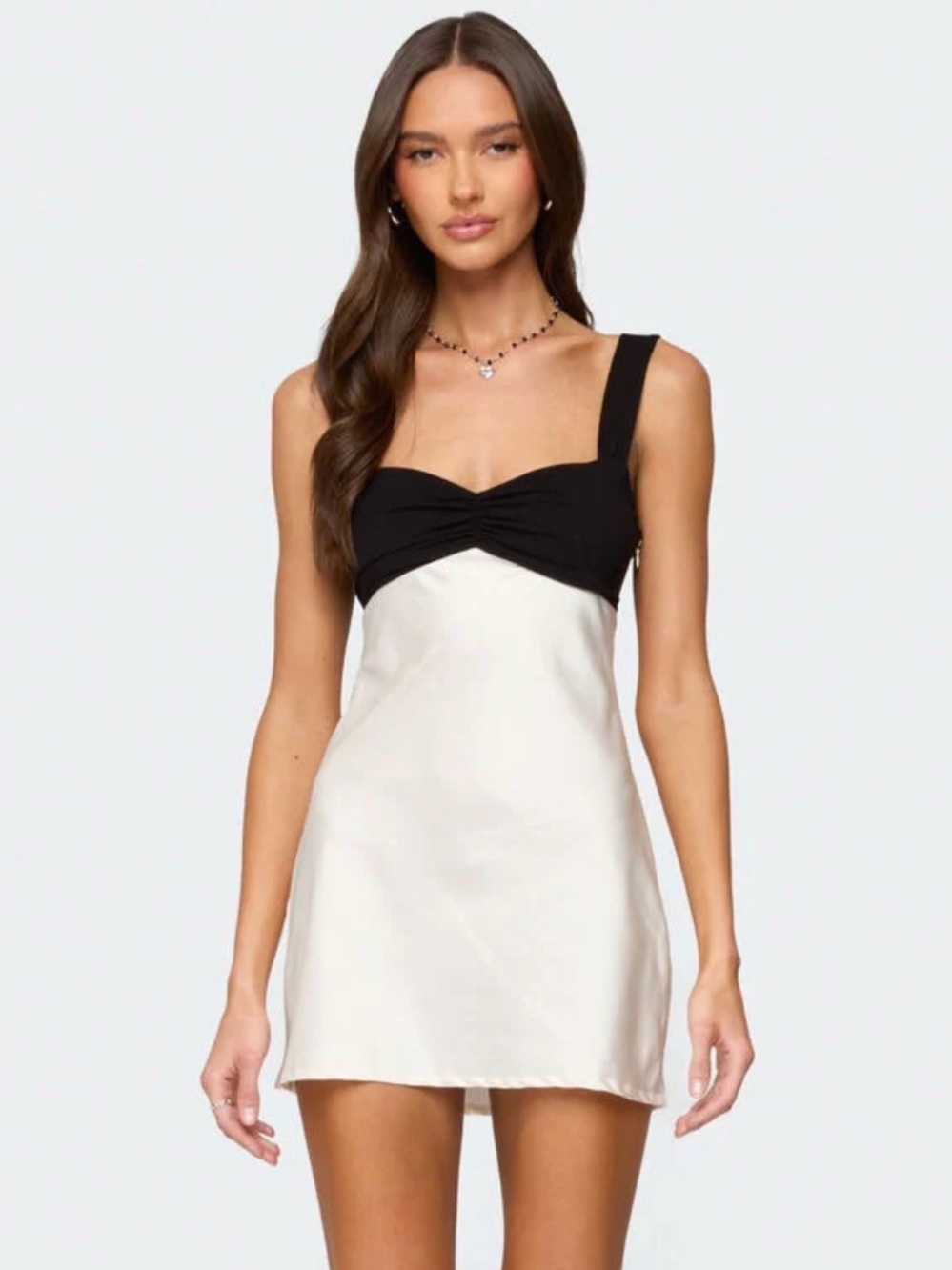 NWT Edikted black and cream mini dress size small